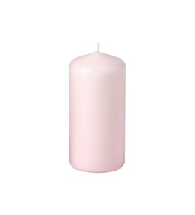 Blok mum, açık pembe, 14 cm, 40 saat