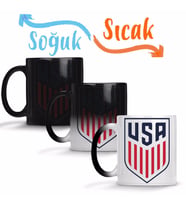 USA Soccer Team Sihirli Kupa Bardak Porselen