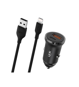 C485e 20w Pd Type-c + Usb Araç Şarj Cihazı + Lightning Kablo Set Siyah
