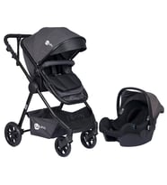 Four Baby Comfort Plus Travel Sistem Pusetli Siyah Antrasit Bebek Arabası (Standart)