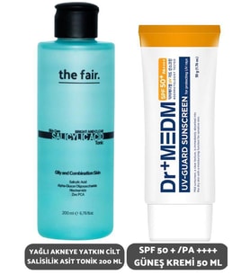 the fair. Yağlı Akneye Yatkın Salisilik Asit Tonik 200 ml ve Dermal SPF 50 Güneş Kremi 50 ml