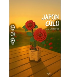 Ahşap Japon Gülü 3D Puzzle Ahşap Minyatür Maket Kiti DIY Kendin Yap