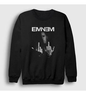 Presmono Unisex Siyah The Real Slim Shady Eminem Sweatshirt 354513tt