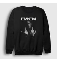 Presmono Unisex Siyah The Real Slim Shady Eminem Sweatshirt 354513tt