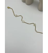 Çelik Gold Taşlı Bileklik - 25-blk154