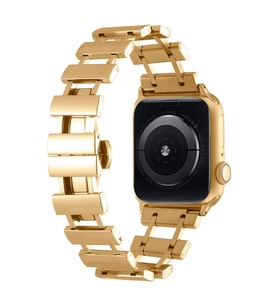 Apple Watch 44mm Uyumlu Zore KRD-96 Metal Kordon (Gold)