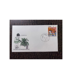 1986 CUBA FDC XXV. Aniv. DE LOS CİRCULOS İNFATİLES CUBA KÜBA İLK GÜN ZARFI ÇOCUK ÇEMBERİ 25. YIL