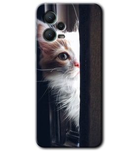 Redmi Note 12 5G Kılıf HD Desen Baskılı Kılıf - Kedi Bakışı