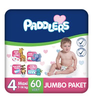 Paddlers Bebek Bezi 4 Numara Maxi (7-14 Kg) 60 Adet – Jumbo Paket