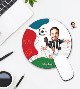Kişiye Özel Karikatür Futbolcu Tasarımlı Mouse Pad 088