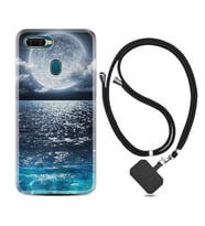Oppo A5S A15 A16 A54 A55 A73 A74 Kılıf Boyun Askılı Silikon Great Moon 1301