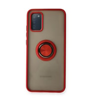 Northcity Samsung Galaxy A02s Kılıf Montreal Yüzüklü Silikon Kapak - Kırmızı