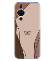 Huawei Nova 12S Kılıf Boutique Baskılı Resimli Kahve Kelebek Pcode -038