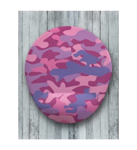 Pembe Kamuflaj Oval Bilek Destekli Mouse Pad