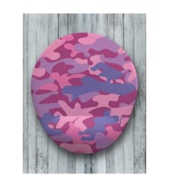 Pembe Kamuflaj Oval Bilek Destekli Mouse Pad