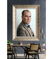 Gümüş Çerçeveli Atatürk Tablo za333