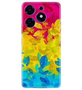 Spark 10 Pro Kılıf Silikon Desen Özel Seri Yapraklar 1634