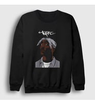 Presmono Unisex Siyah Icon Tupac Shakur Sweatshirt 45897tt