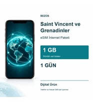 Saint Vincent ve Grenadinler eSIM İnternet Paketi Günlük 1 GB 1 Gün