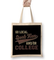 Vintage Go Local Sports Team And Or College Funny Bez Çanta Uzun Saplı