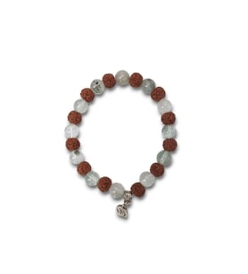 Rudrakşa, Kristal Kuvars Bileklik Ohm Sembollü Rudraksha 414-4
