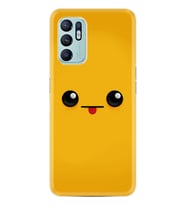 Oppo Reno 6 Kılıf Resimli Desenli Silikon Platinium Series Yellow Sweet 1817
