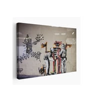 Bansky Grafitiyi Arayan Polisler Kanvas Tablo-5018