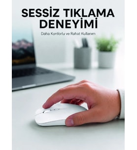 Şarjlı Wireless Mouse Bluetooth Çift Modlu Sessiz Yüksek Hassasiyetli Fare