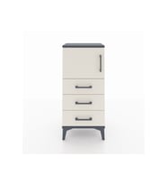 Arges Komodin Tek Raflı 3 Çekmeceli Tek Kapaklı 44x30x96 Antrasit-Aytaşı