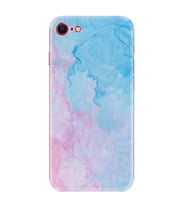 Apple Iphone Se 2022 Kılıf Resimli Desenli Baskılı Silikon Kılıf Pink Blue Abstract 1385