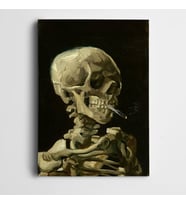 Vincent Van Gogh Head of a Skeleton With a Burning Cigarette Kanvas Tablo