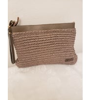 Deri Fermuar Aparatlı Vizon El Portföyü / Clutch