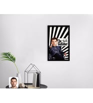 BK Gift Kişiye Özel Godfather Baba Karikatürlü Dekoratif Ahşap Siyah Çerçeveli Tablo-18