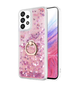 Microsonic Samsung Galaxy A53 5G Kılıf Glitter Liquid Holder Pembe
