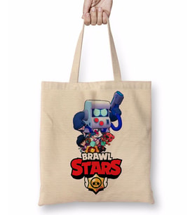 Brawl Stars Virüs 8 Bit Bez Çanta Uzun Saplı