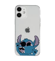 Iphone 12 Uyumlu Stitch Desenli Şeffaf Telefon Kılıfı