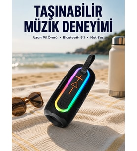 Taşınabilir Hoparlör Kırmızı Ip67 Su Geçirmez Yeni Nesil