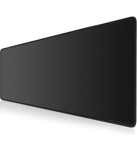 Klasse Pro Black Edition - Dikişli Kenar 70x30, 90x40, 100x50 ve 120x60 cm Oyuncu Gaming Mouse Pad (Siyah, 90x40 cm)