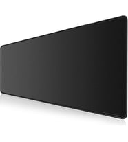 Klasse Pro Black Edition - Dikişli Kenar 70x30, 90x40, 100x50 ve 120x60 cm Oyuncu Gaming Mouse Pad (Siyah, 90x40 cm)