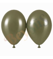 Zeytin Renk Lateks Retro Balon (50 cm) - 2 Adet