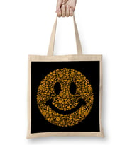 Smiley Face Collage Bez Çanta Uzun Saplı