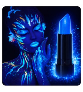 UV Neon Mavi Ruj – Karanlıkta Parlayan Makyaj Boyası