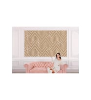 Pastel Renkli Geometrik Desenli Duvar Kağıdı-5779