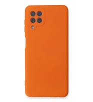 Newface Samsung Galaxy A22 Kılıf Nano içi Kadife Silikon - Turuncu