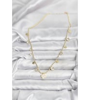 Pirinç Gold Renk Yonca Model Kadın Kolye 5886 - SSSSSS5630-9739