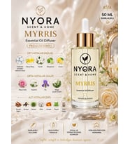 Nyora 50 Ml Damlalıklı Myrris Difizör ve Buhurdanlık Ortam Kokusu Aroma Terapi Esansiyel Uçucu Yağ