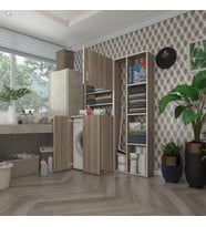Kenzlife çamaşır makinesi dolabı kasparovsüpürge crd 180*126*55-20 banyo kapaklı arkalıksız (Karışık)