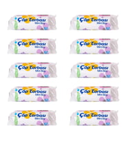 Canhome Beyaz Mini Küçük Boy 40x50 Cm. 30 Litre Çöp Torbası Poşeti - 40 Adetlik 10 Rulo (Mavi)