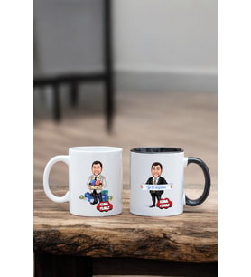 Erkeğe Doğum Günü Hediyesi Kişiye Özel Karikatürlü Kupa Bardak
