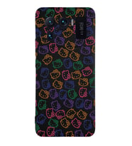 Xiaomi Mi11 Ultra Uyumlu Lansman Kılıf Hello Kitty Tasarımlı İçi Kadife Kapak-Siyah (Şeffaf)
